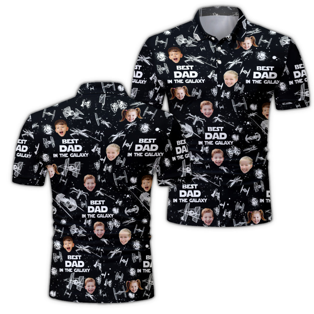 Best Dad In The Galaxy - Personalized The Force Polo Shirt