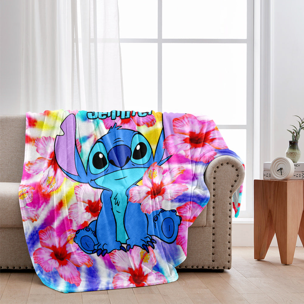 Stich Tie Dye - Personalized Ohana Blanket