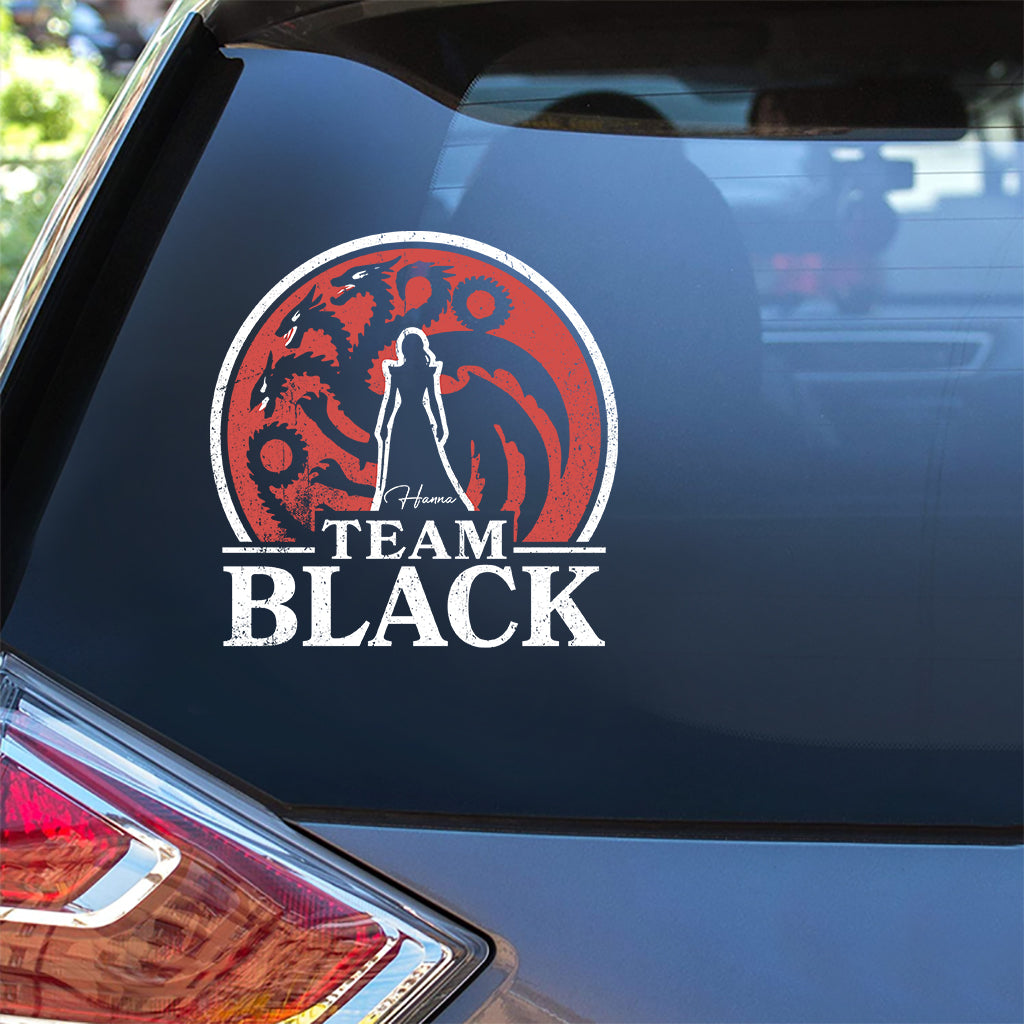 Team Black Vs Team Green - Personalized Thrones Game Decal Full