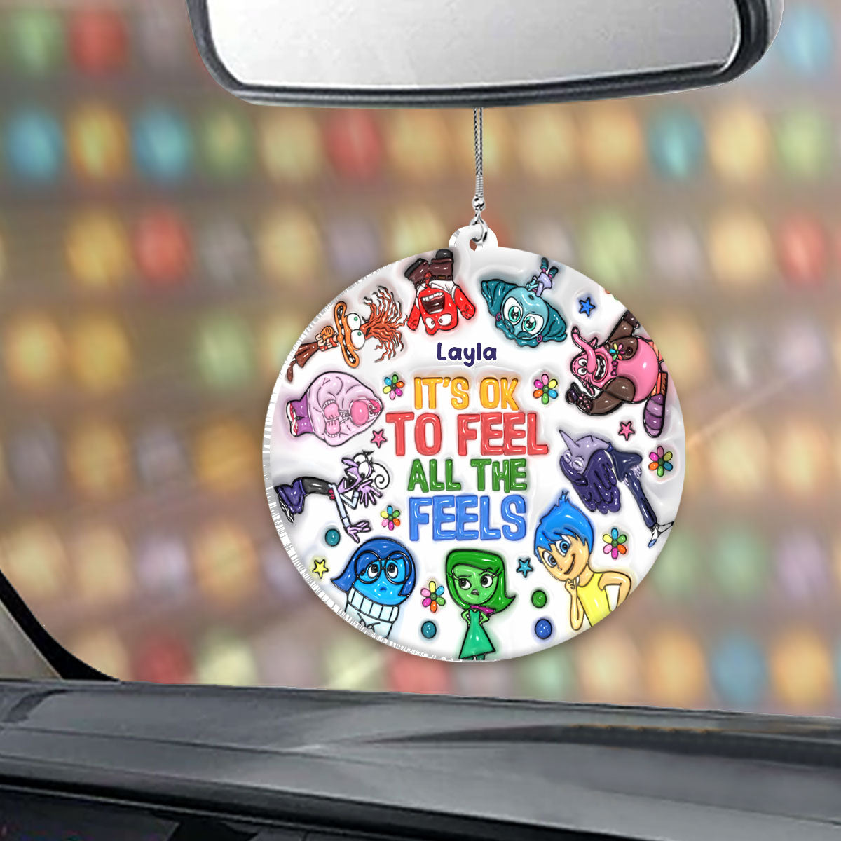 It's Ok To Feel All The Feels - Personalized Car Ornament