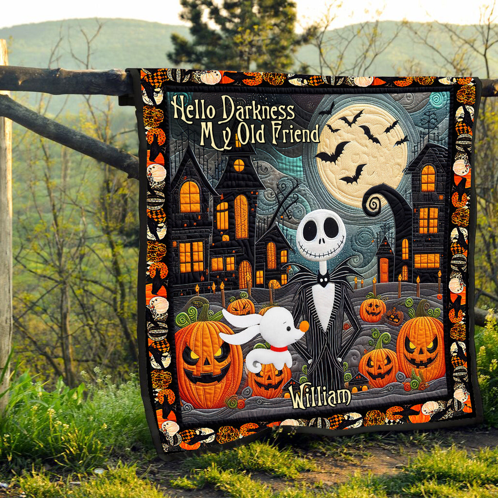 Hello Darkness My Old Friend - Personalized Nightmare Quilt