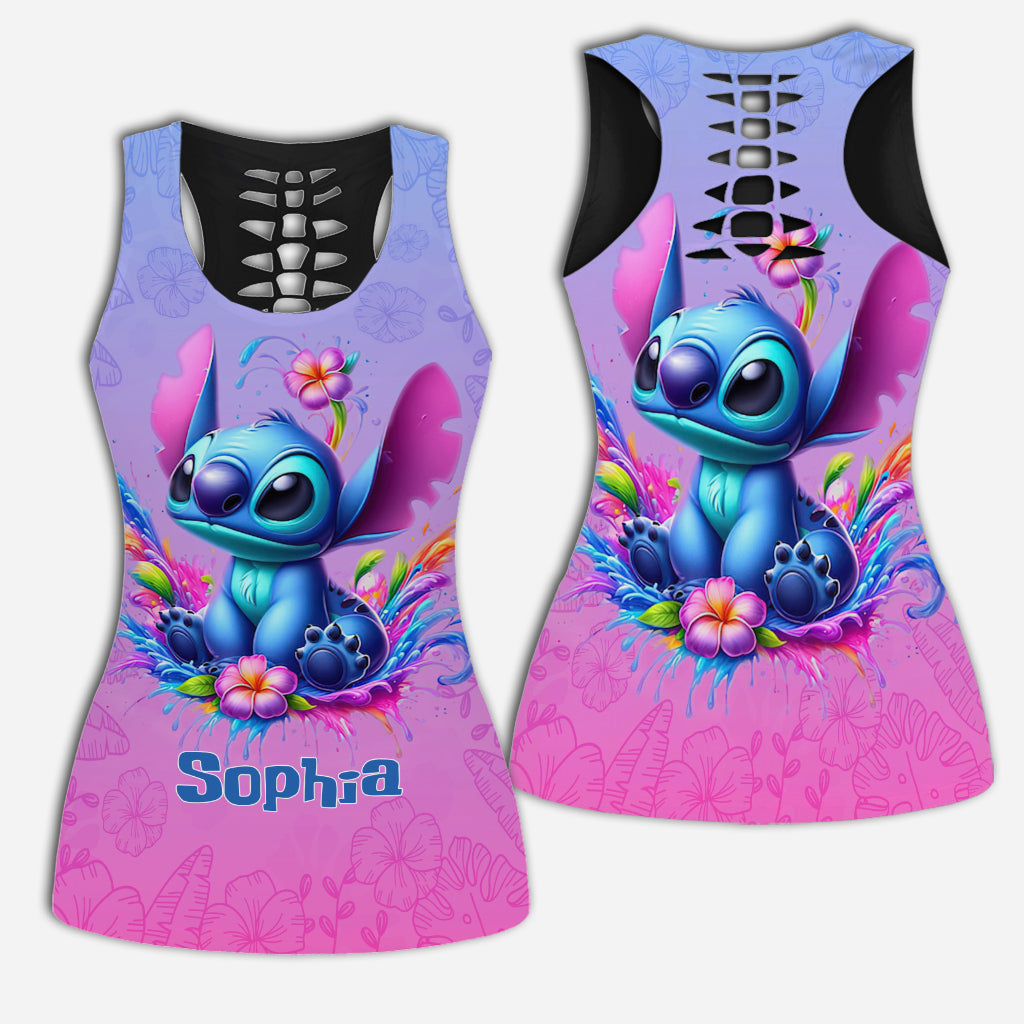 Ohana Means Family - Personalized Ohana Hollow Tank Top and Women Shorts