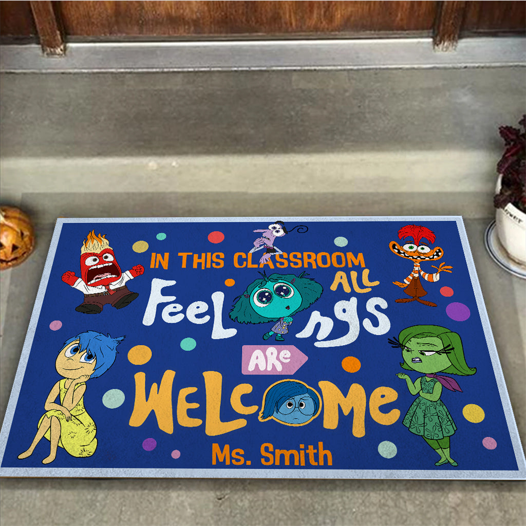 In This Classroom All Feelings Are Welcome - Personalized Doormat