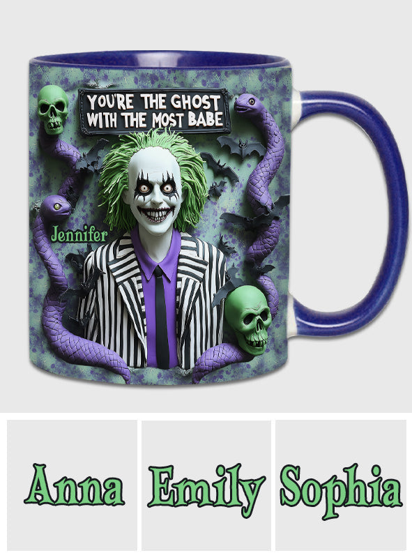 You're The Ghost With The Most Babe - Personalized Accent Mug