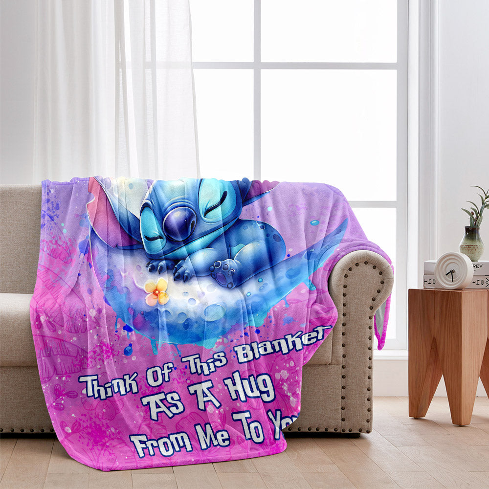 Think Of This Blanket As A Hug From Me To You - Personalized Ohana Blanket