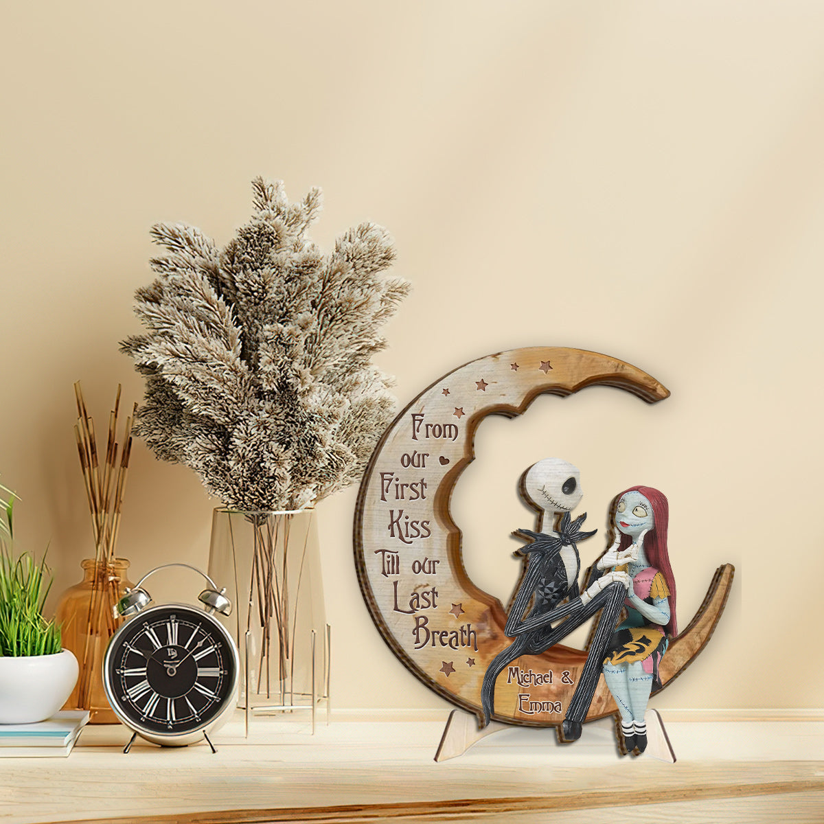 From Our First Kiss - Personalized Nightmare 2 Layered Wood Sign / Wood Plaque