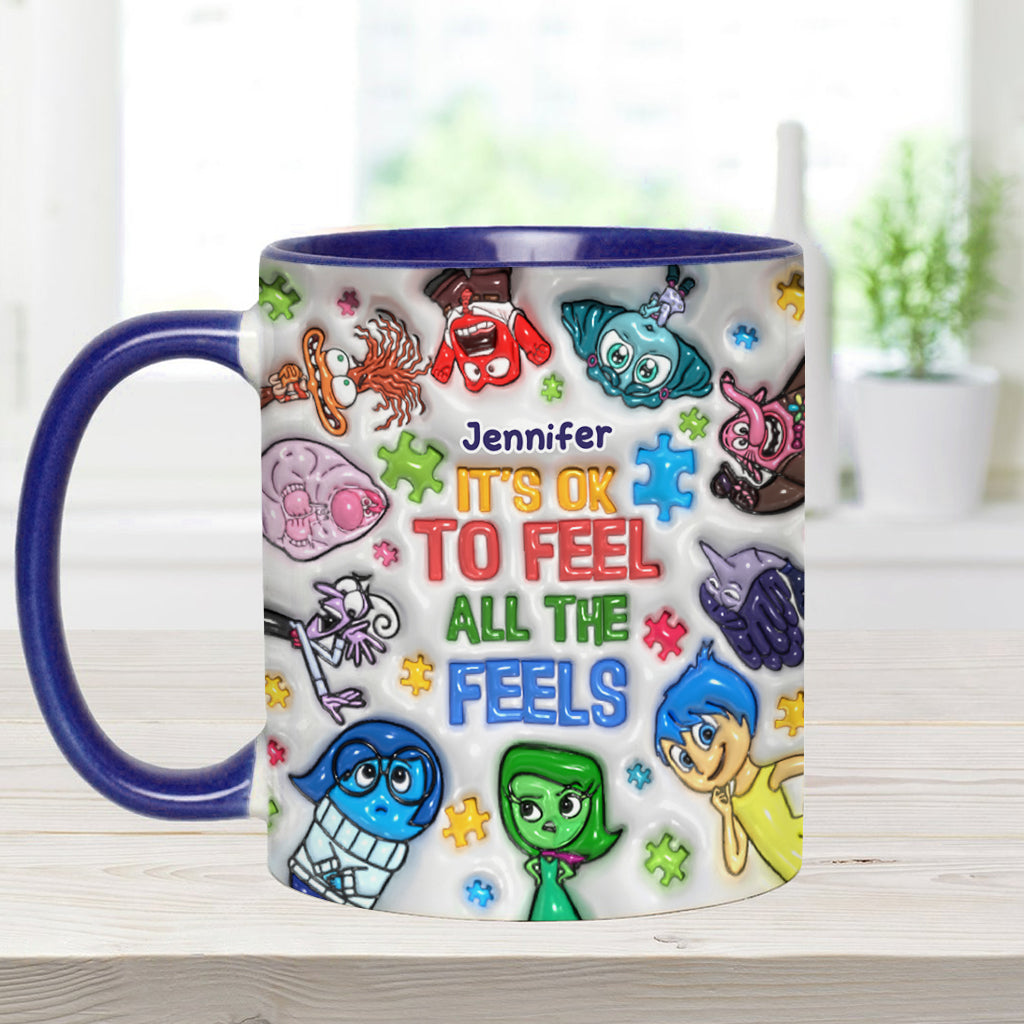 It's Ok To Be Different - Personalized Autism Awareness Accent Mug