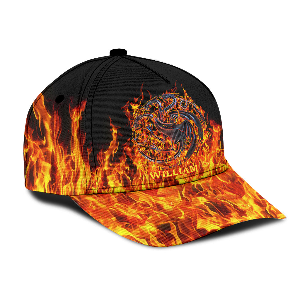 Fire And Blood - Personalized Thrones Game Classic Cap