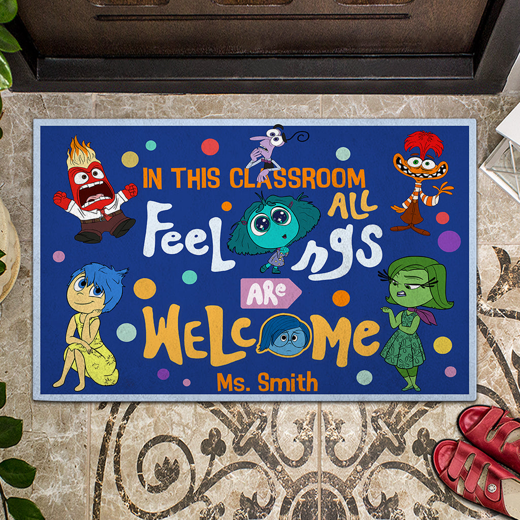 In This Classroom All Feelings Are Welcome - Personalized Doormat