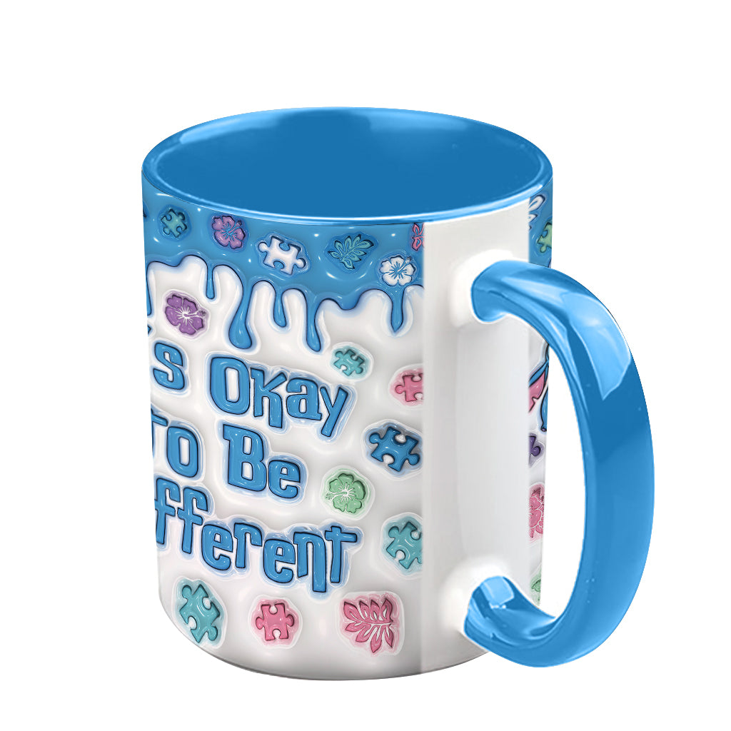 It's Ok To Be Different - Personalized Autism Awareness Accent Mug
