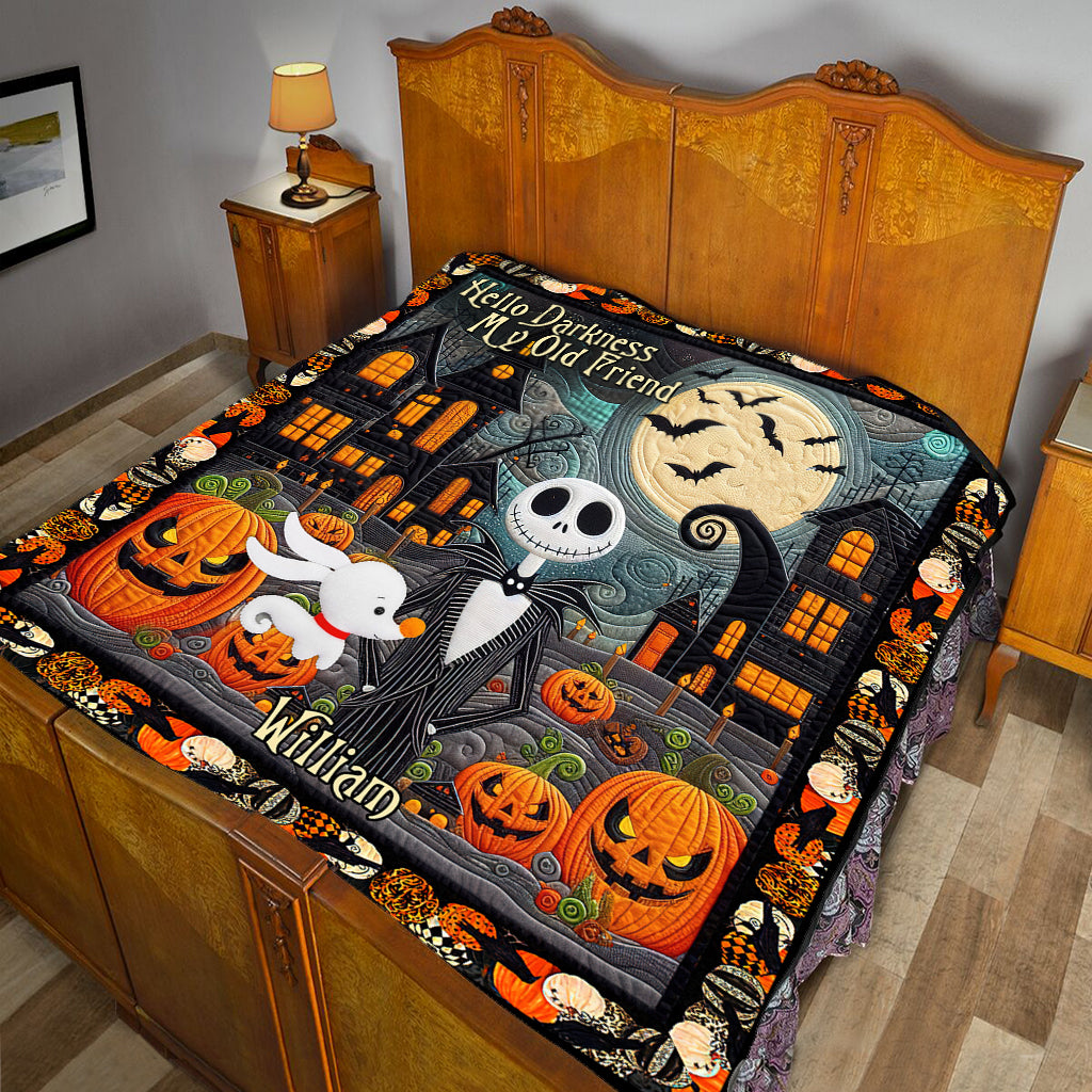 Hello Darkness My Old Friend - Personalized Nightmare Quilt
