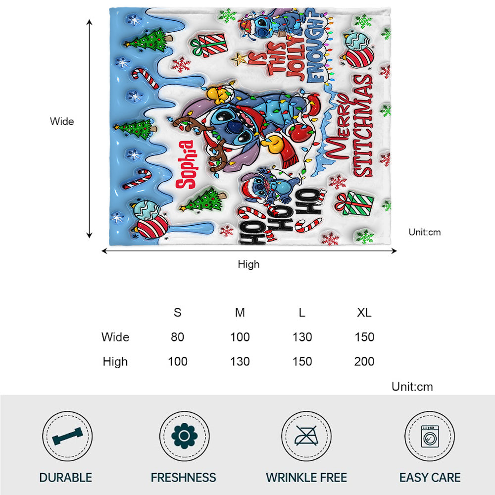 Merry Stichmas - Personalized Ohana Blanket