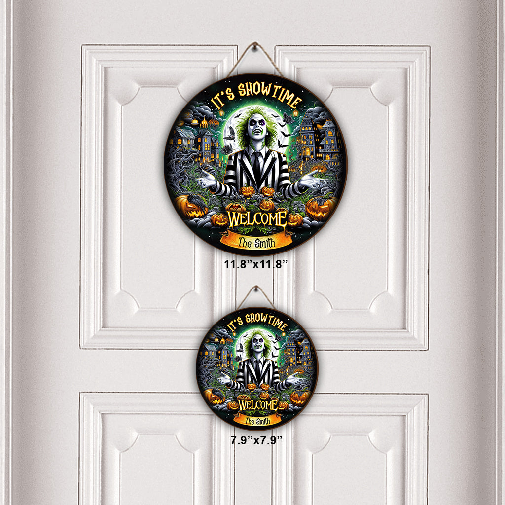 Welcome To The Show! - Personalized Round Wood Sign