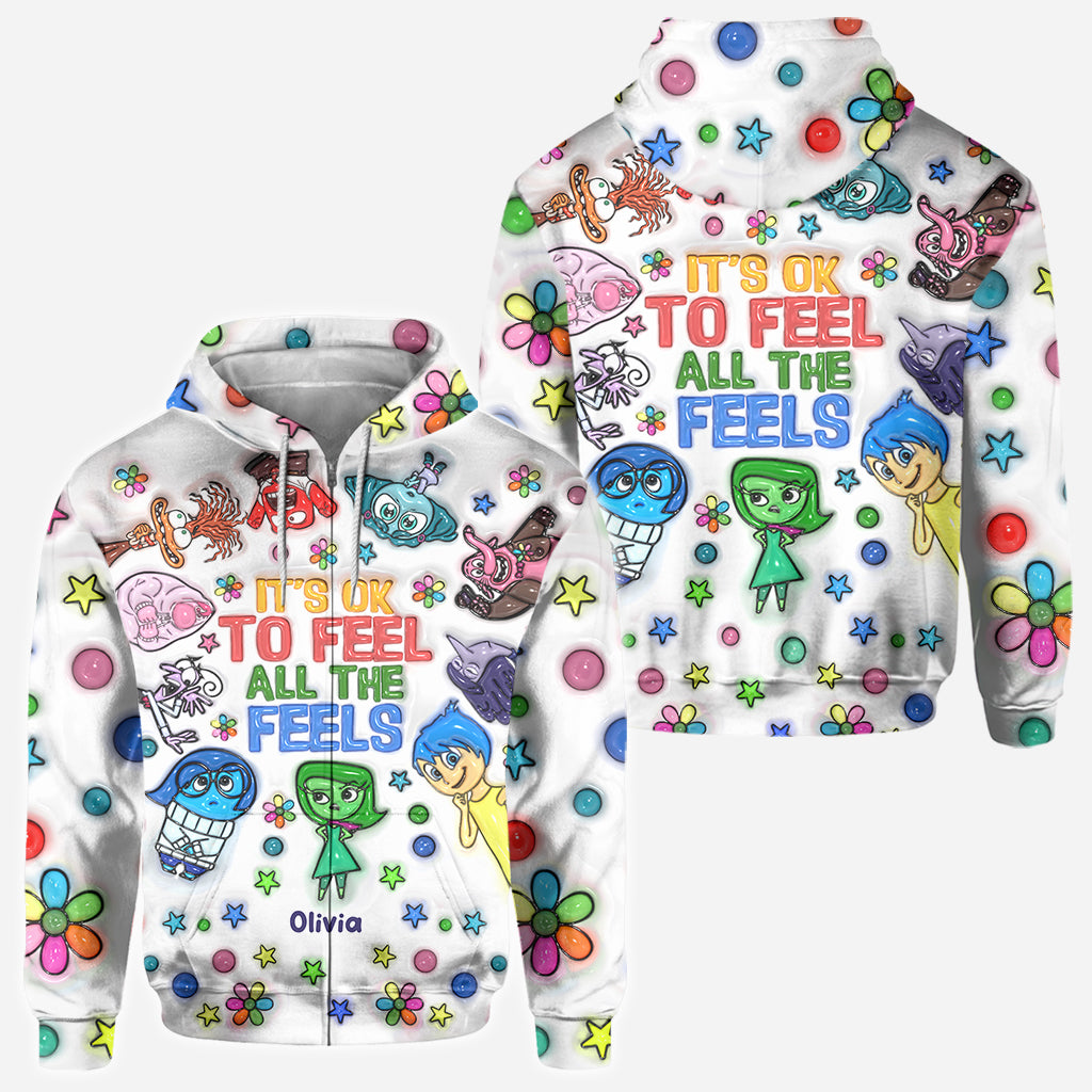 It's Ok To Feel All The Feels - Personalized All Over Shirt