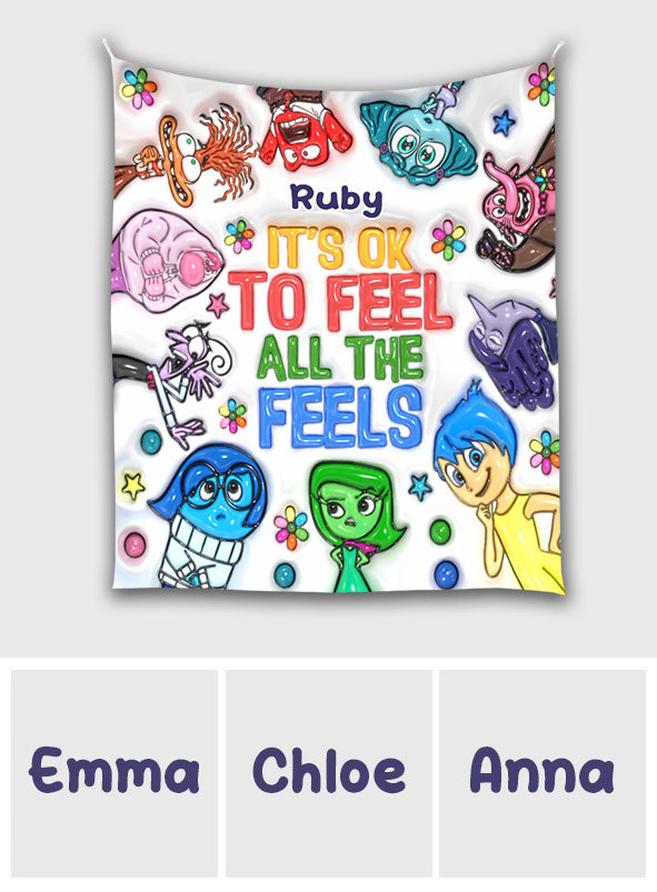 It's Ok To Feel All The Feels - Personalized Wall Tapestry