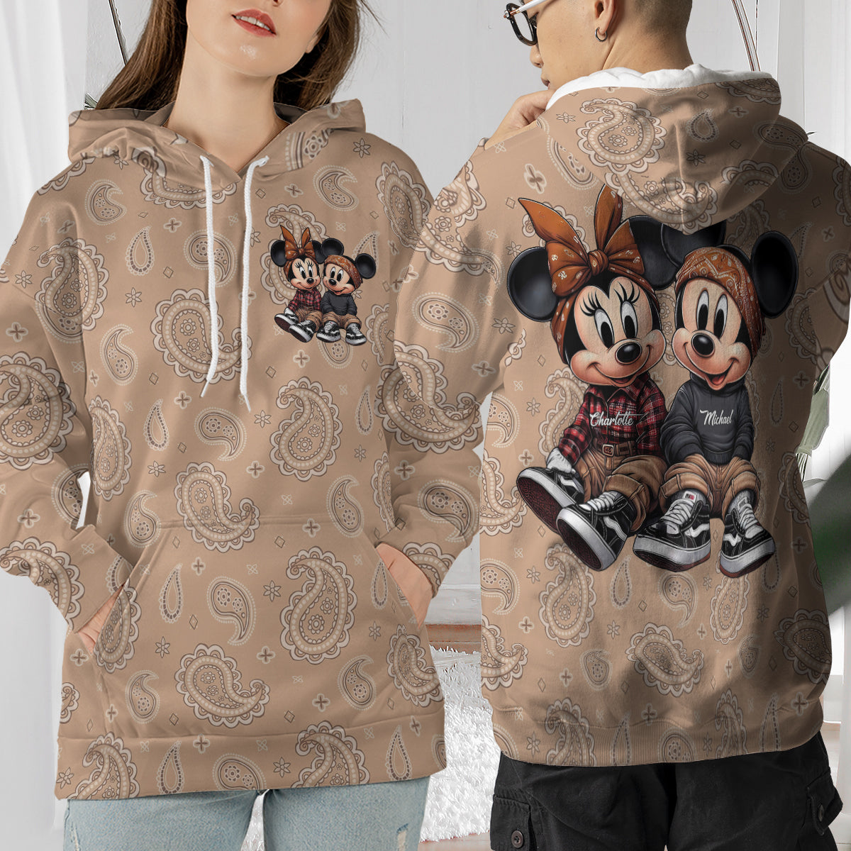 Chicano Mouse Couple - Personalized Mouse All Over Shirt