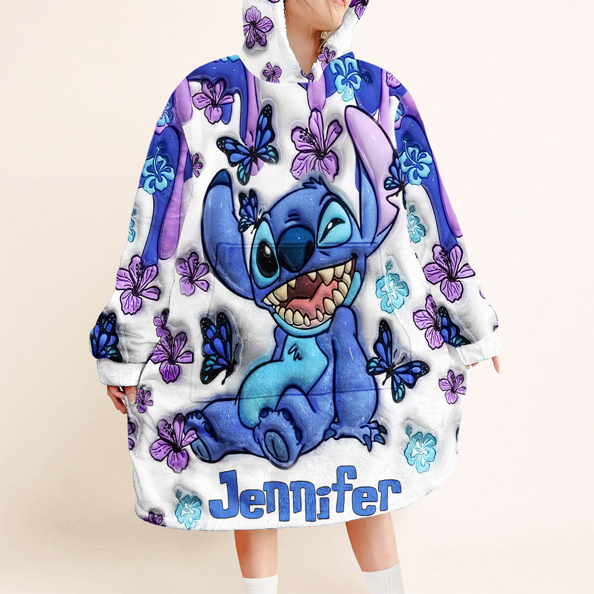 Purple Ohana - Personalized Ohana Blanket Hoodie