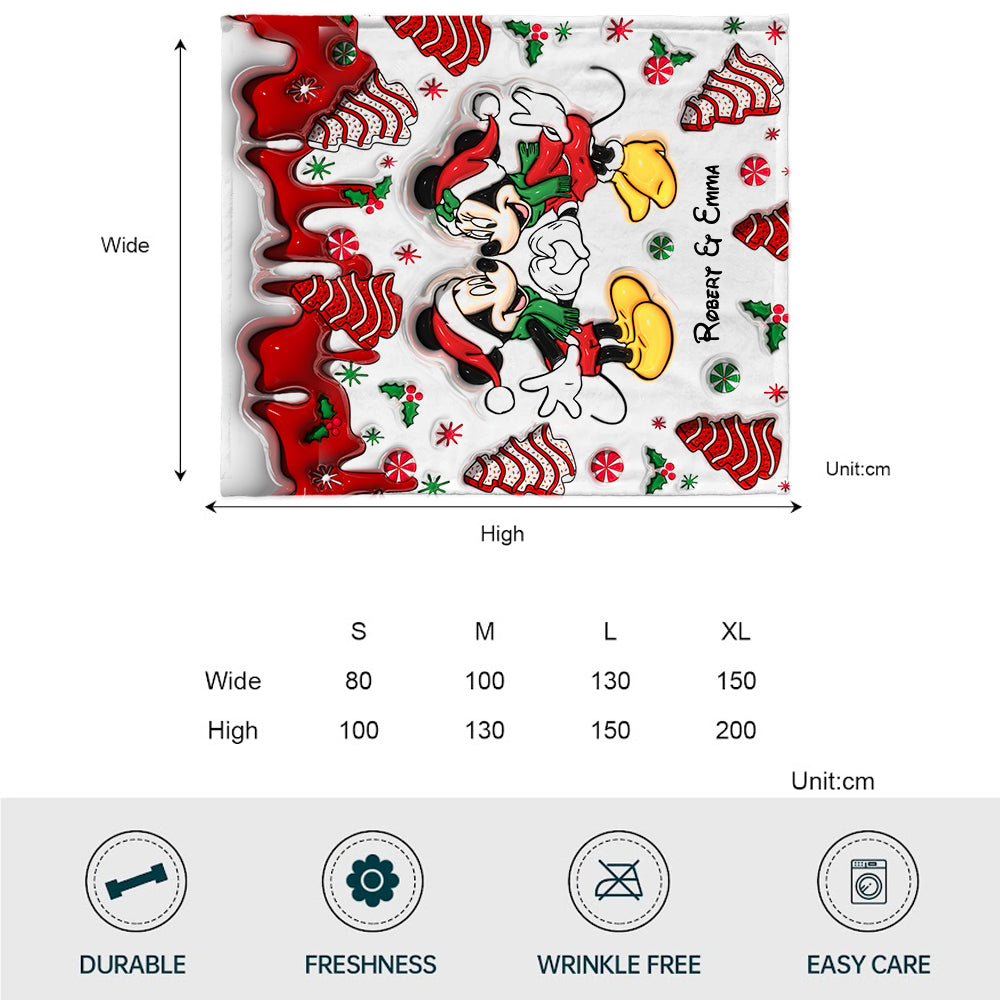 Christmas Together - Personalized Mouse Blanket