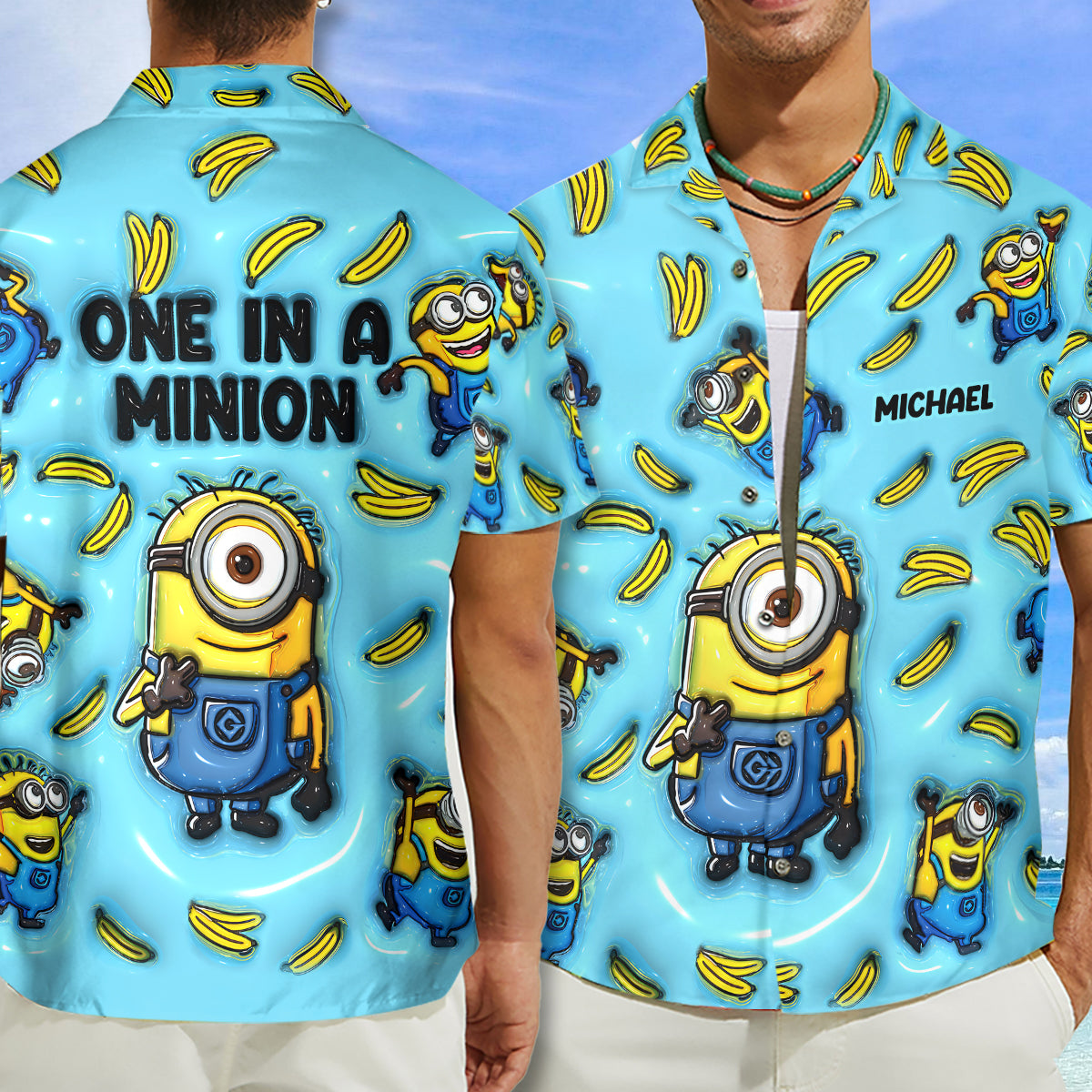 One In The Minion - Personalized Hawaiian Shirt