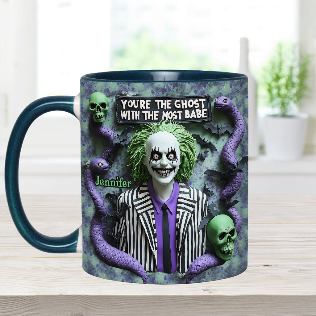 You're The Ghost With The Most Babe - Personalized Accent Mug