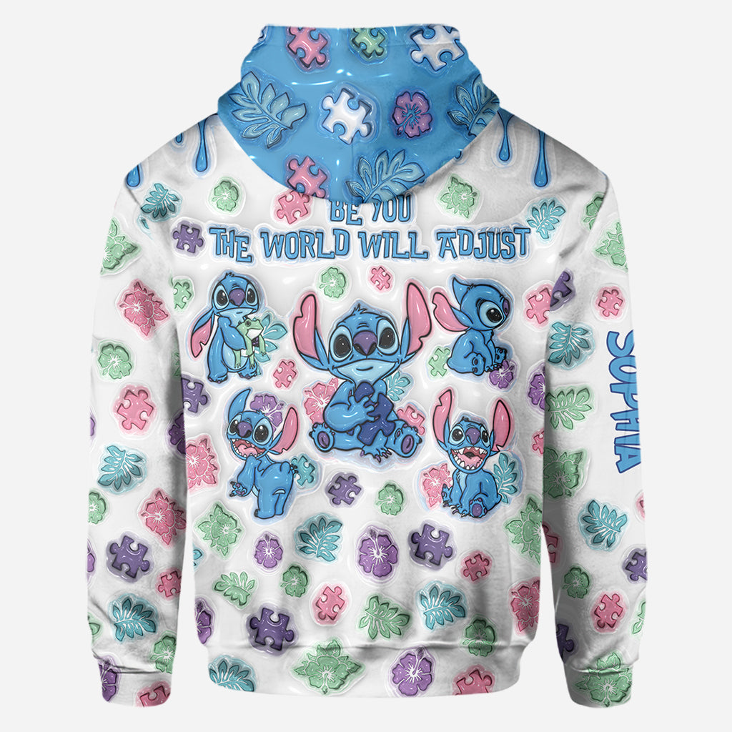 Be You The World Will Adjust - Personalized Autism Awareness All Over Shirt