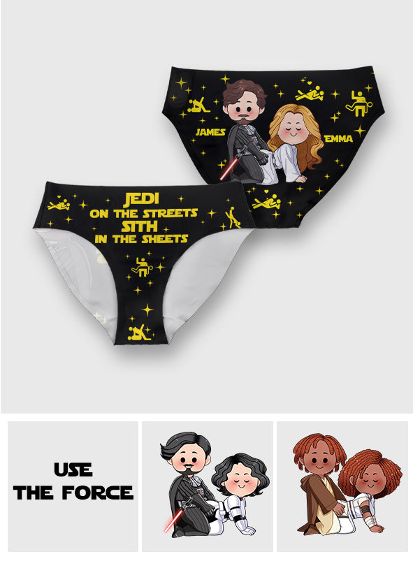 Jedi In The Street Sith In The Sheet - Personalized The Force Women's Briefs