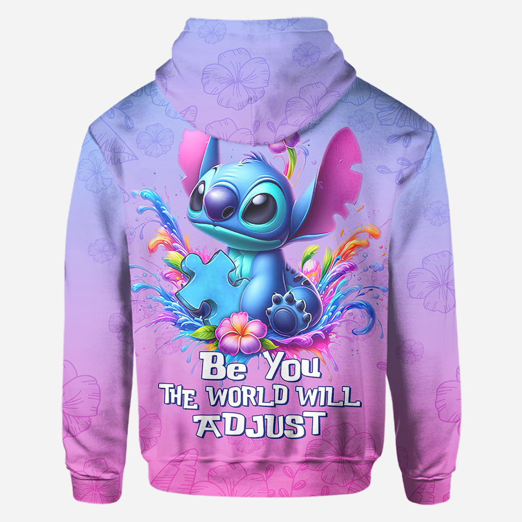 Be You The World Will Adjust - Personalized Autism Awareness All Over Shirt