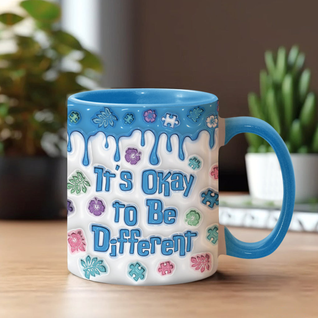 It's Ok To Be Different - Personalized Autism Awareness Accent Mug