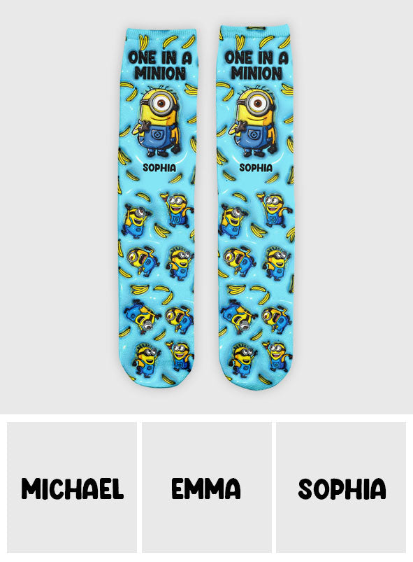 One In The Minion - Personalized Socks