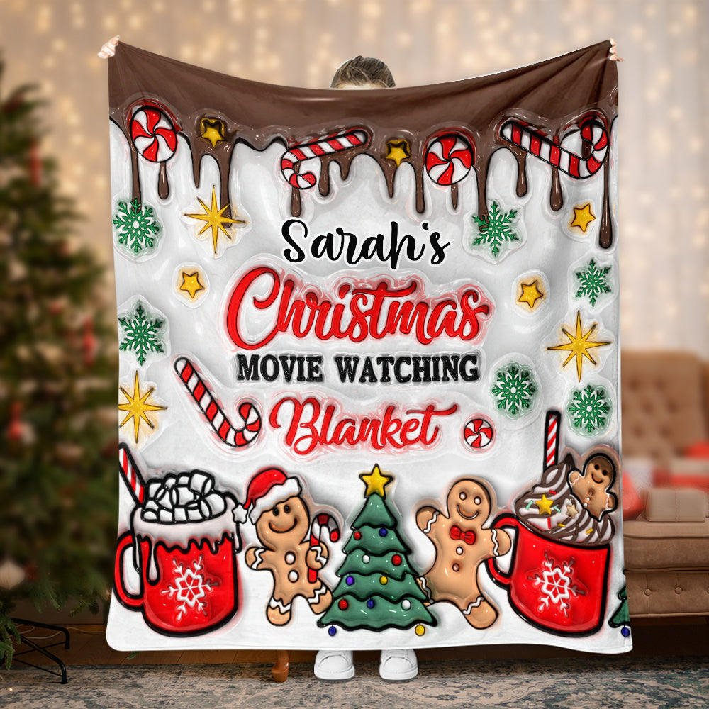 Christmas Movie Watching Blanket - Personalized Blanket
