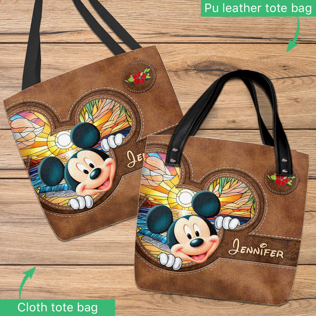Beautiful Beach Landscape - Personalized Mouse Tote Bag