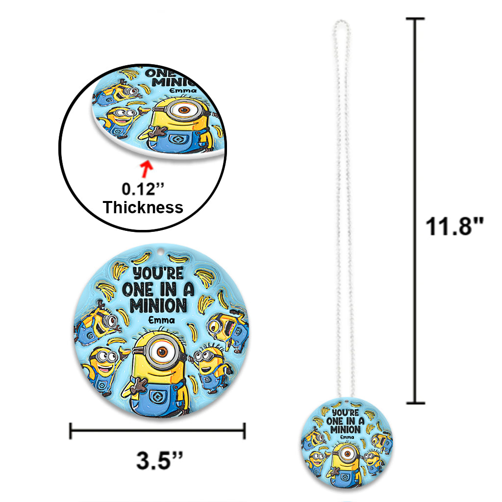 One In A Minion - Personalized Car Ornament