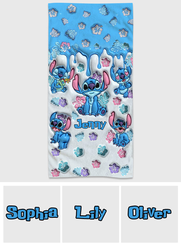 Ohana Means Family - Personalized Ohana Beach Towel