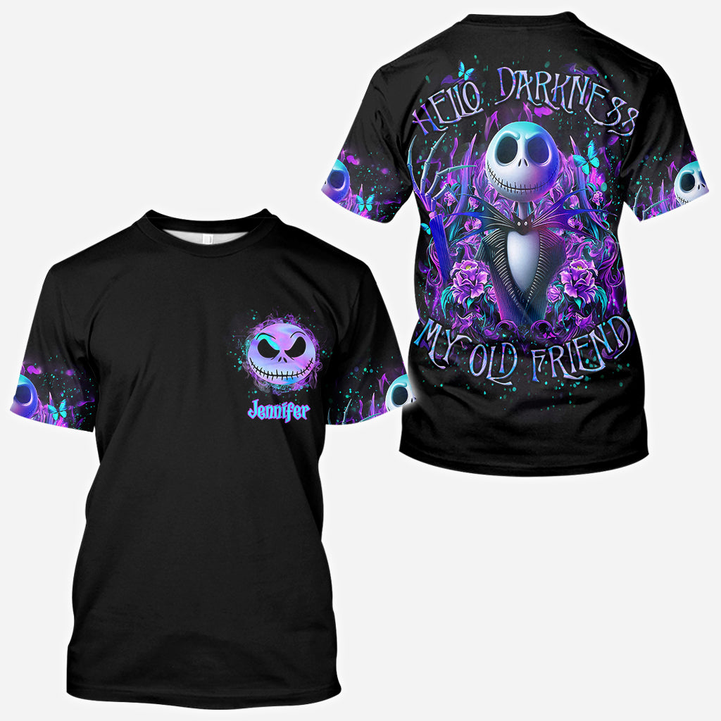 Hello Darkness My Old Friend - Personalized Nightmare All Over Shirt