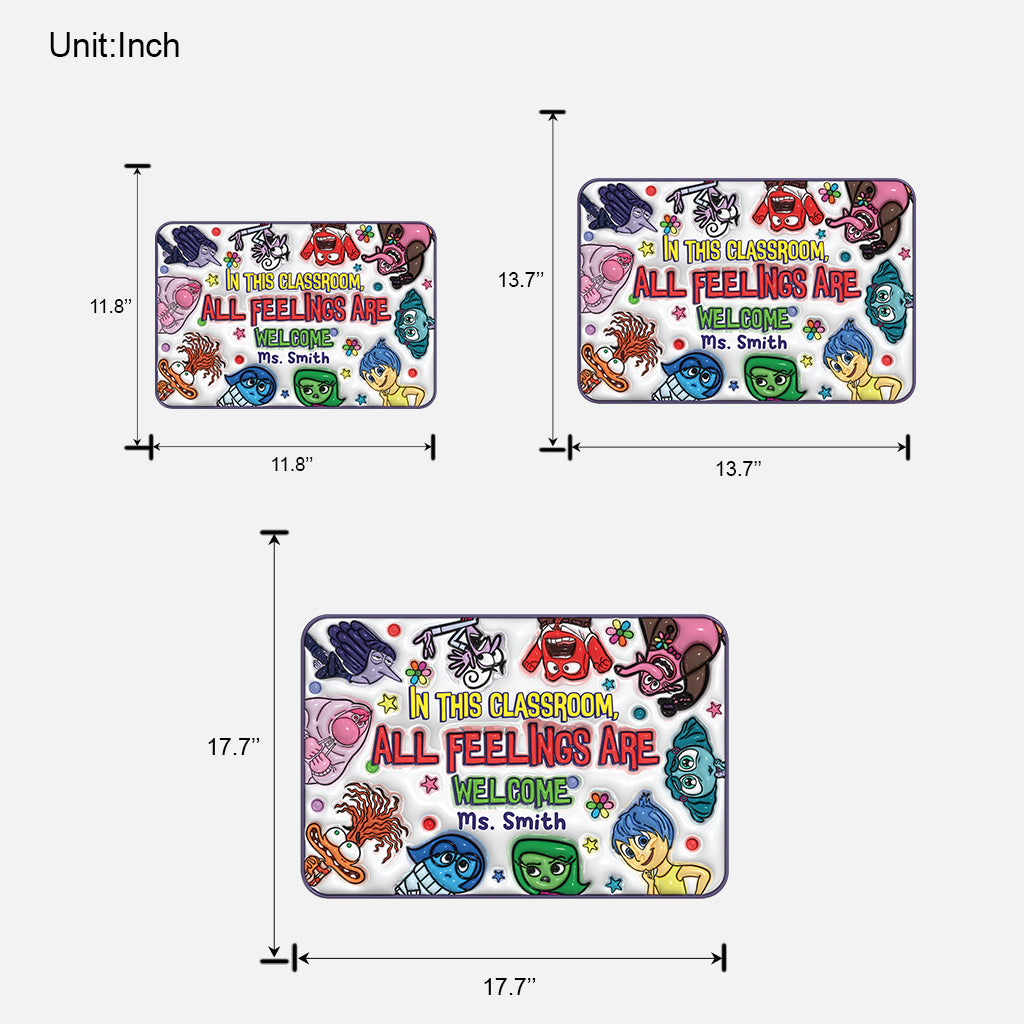In This Classroom Whatever You Feel Is Valid - Personalized Custom Shaped Wood Sign