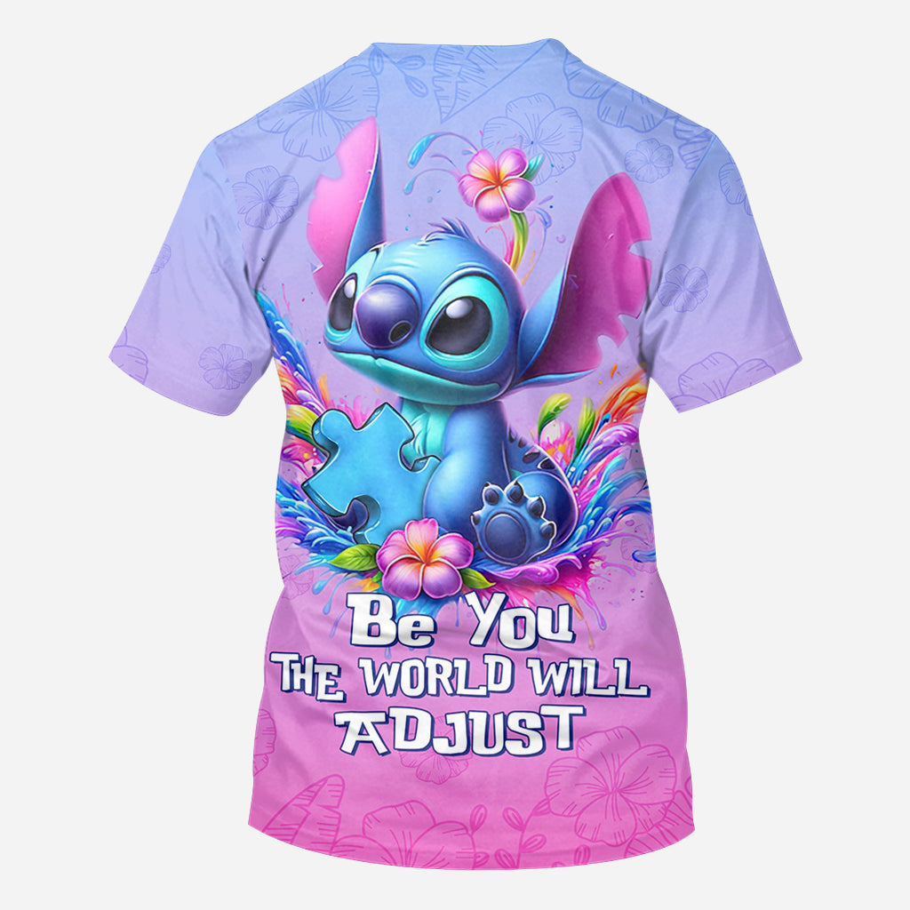 Be You The World Will Adjust - Personalized Autism Awareness All Over Shirt