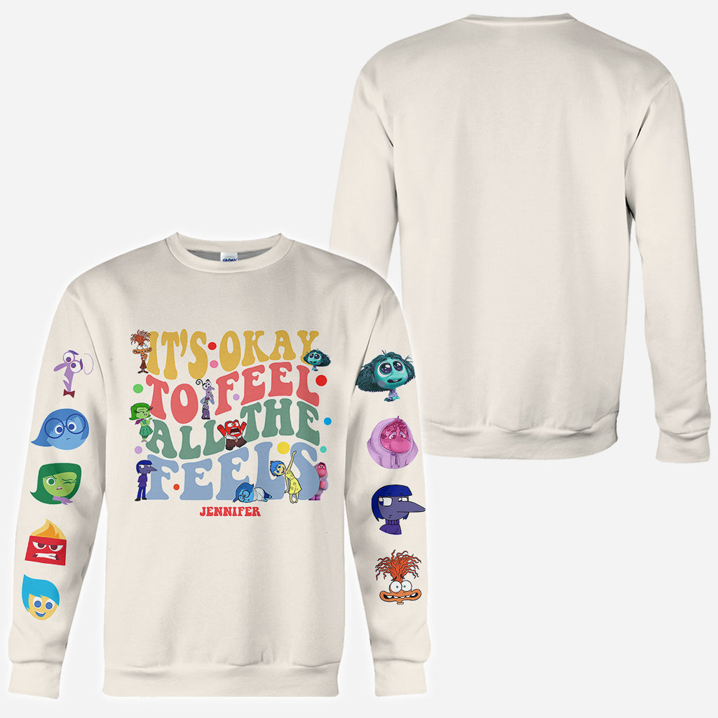 It's Ok To Feel All The Feels - Personalized Mouse All Over Shirt