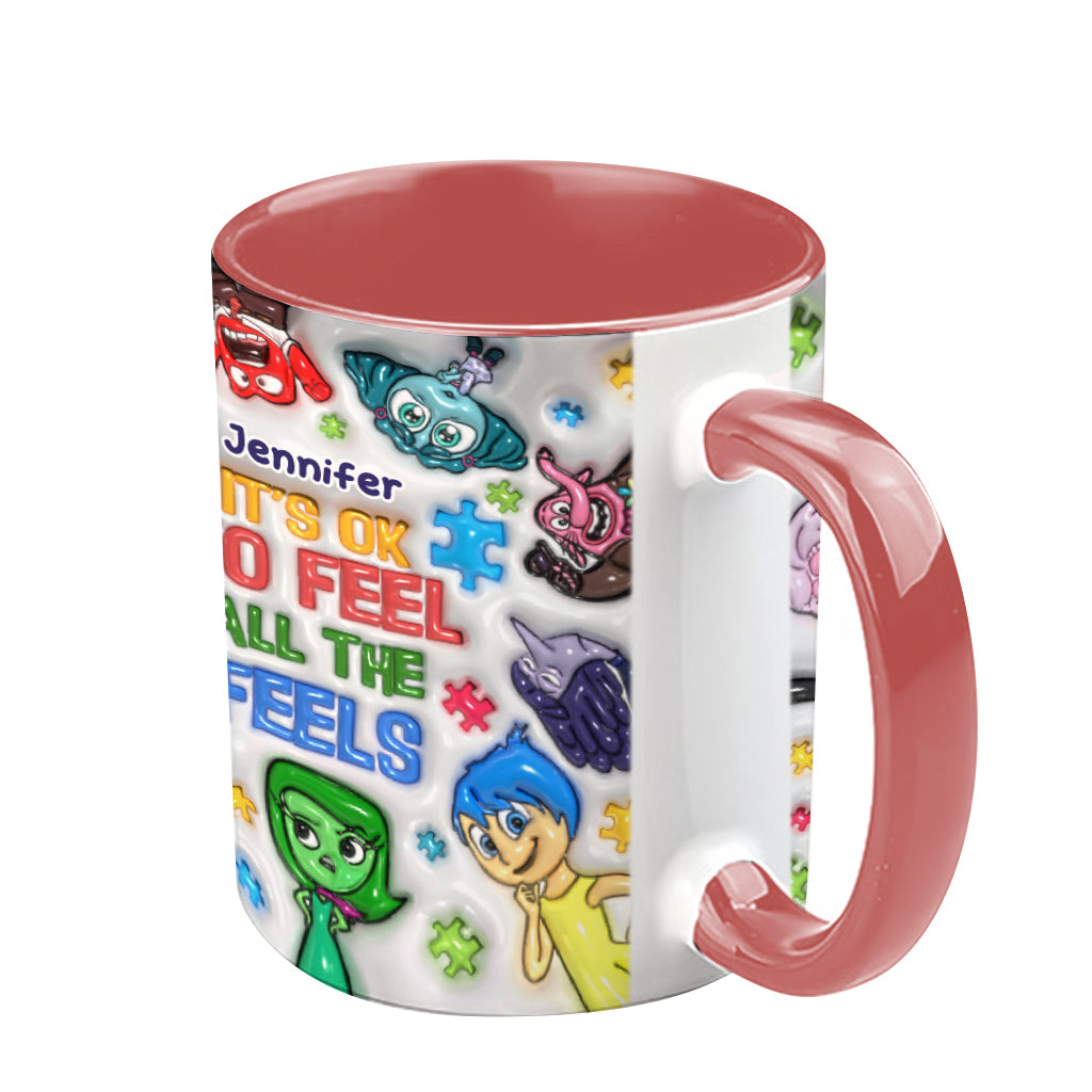 It's Ok To Be Different - Personalized Autism Awareness Accent Mug