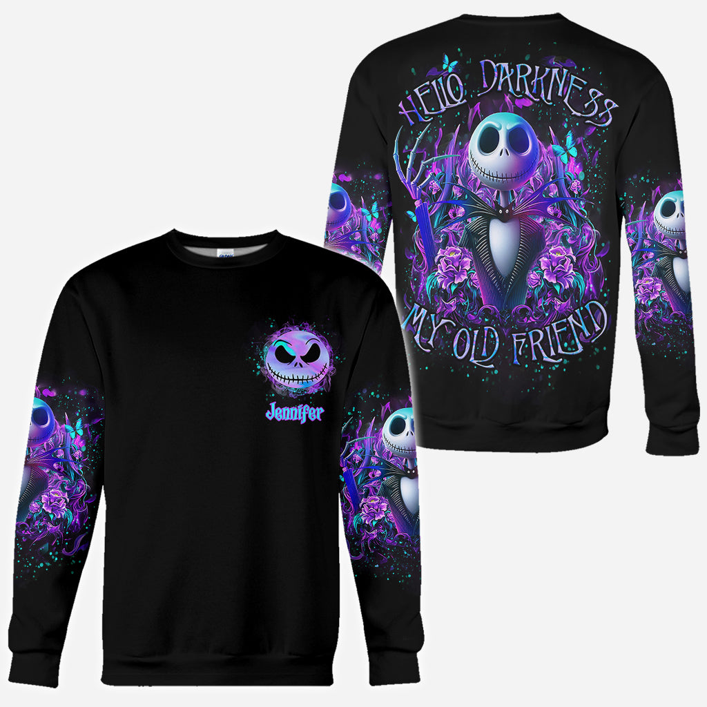 Hello Darkness My Old Friend - Personalized Nightmare All Over Shirt