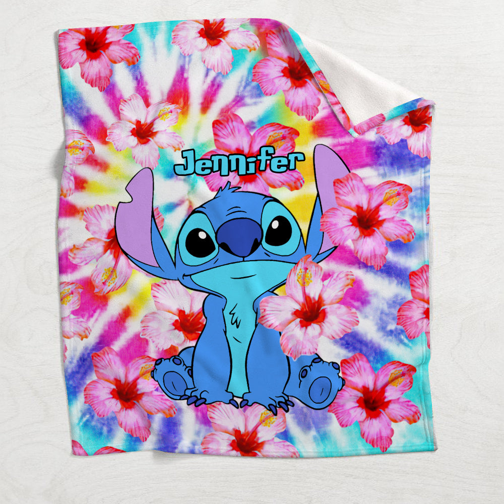Stich Tie Dye - Personalized Ohana Blanket