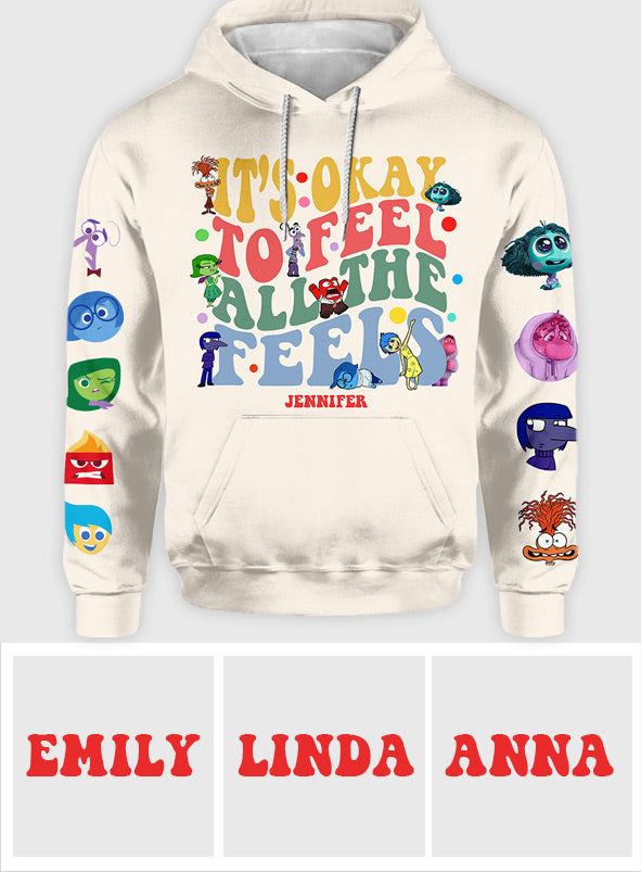 It's Ok To Feel All The Feels - Personalized Mouse All Over Shirt