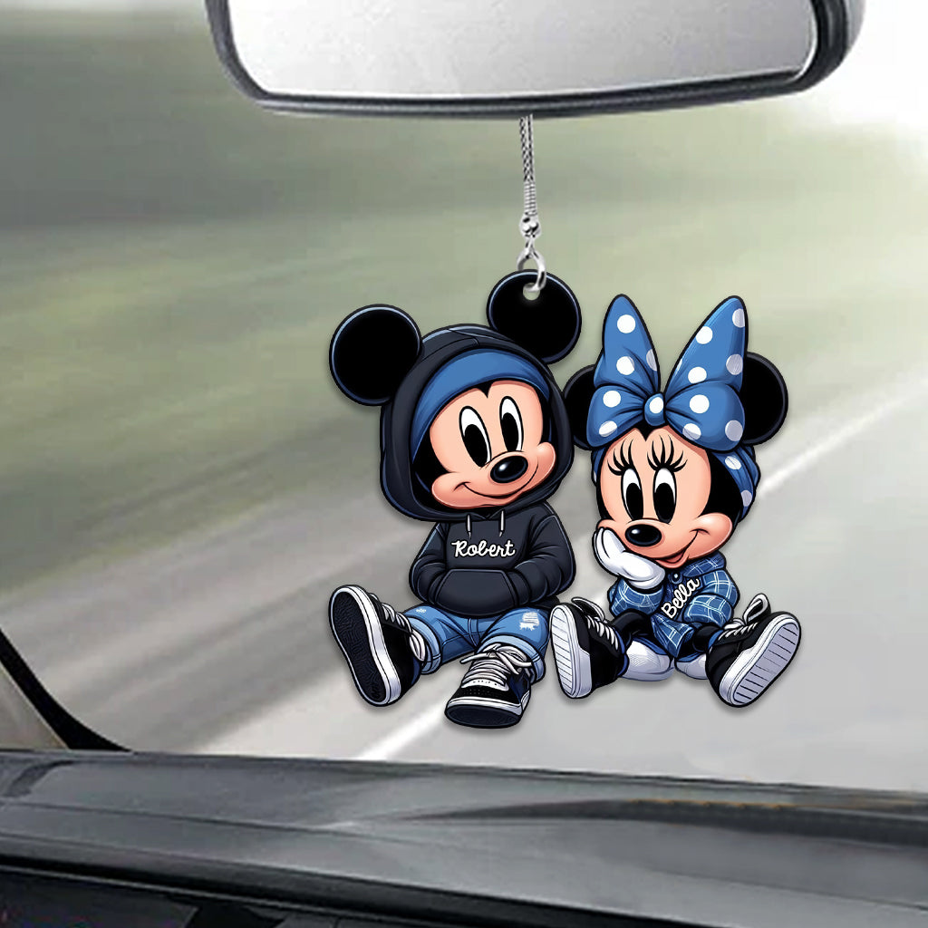 Chicano & Chicana Mouse - Personalized Mouse Car Ornament