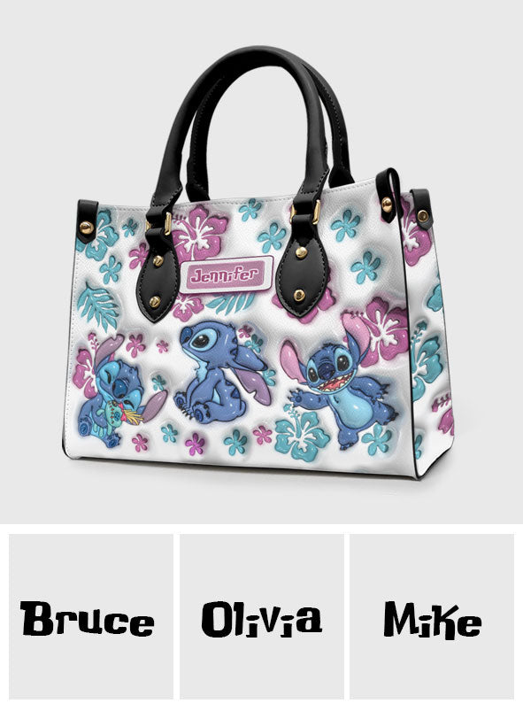 Blue Ohana - Personalized Ohana Leather Handbag