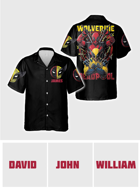 Red & Yellow Hero - Personalized The Psychopath Hawaiian Shirt