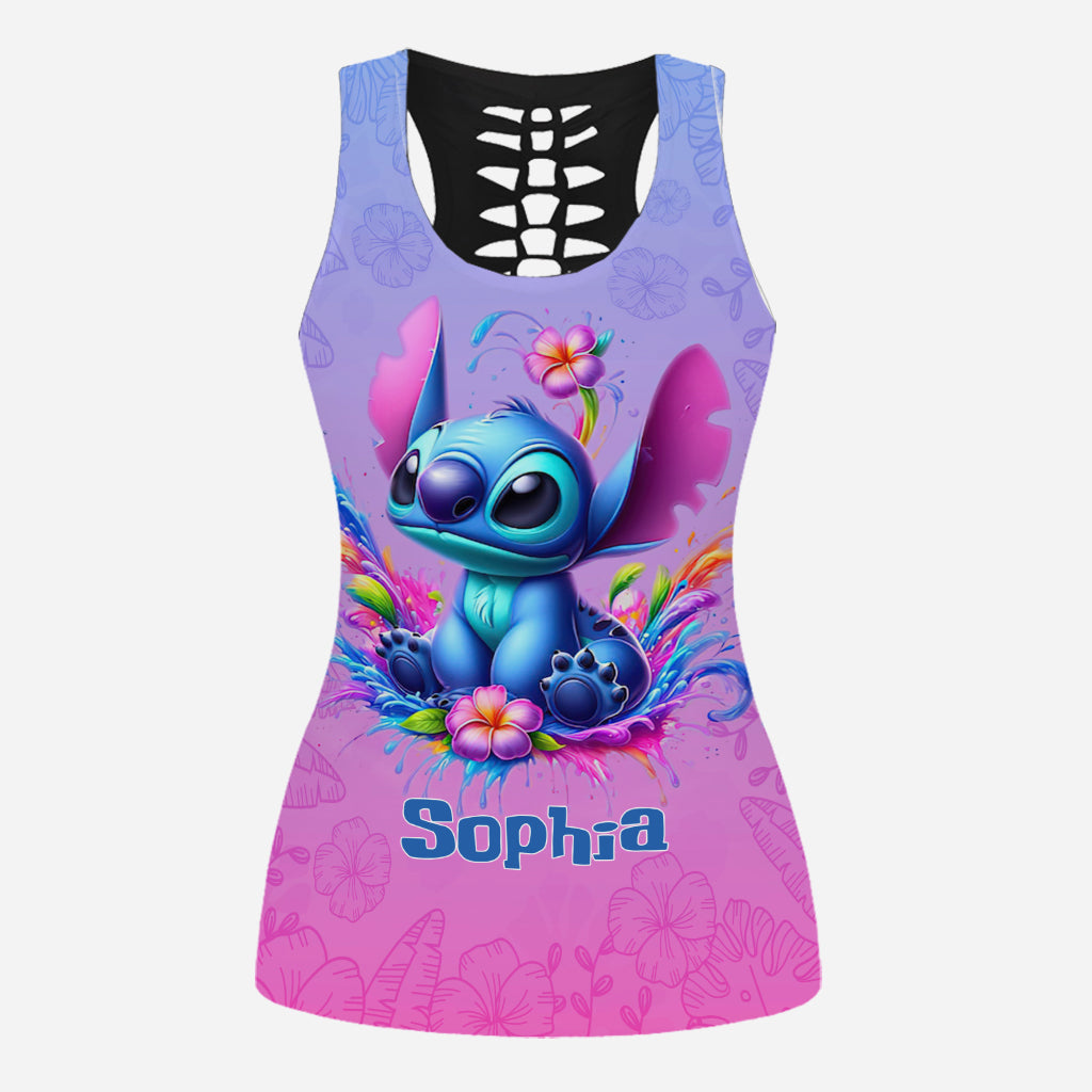 Ohana Means Family - Personalized Ohana Hollow Tank Top and Women Shorts