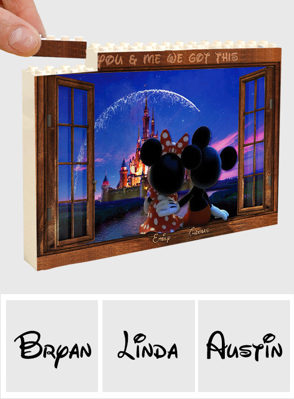 You And Me We Got This - Personalized Mouse One-sided Horizontal Rectangle Building Brick Blocks