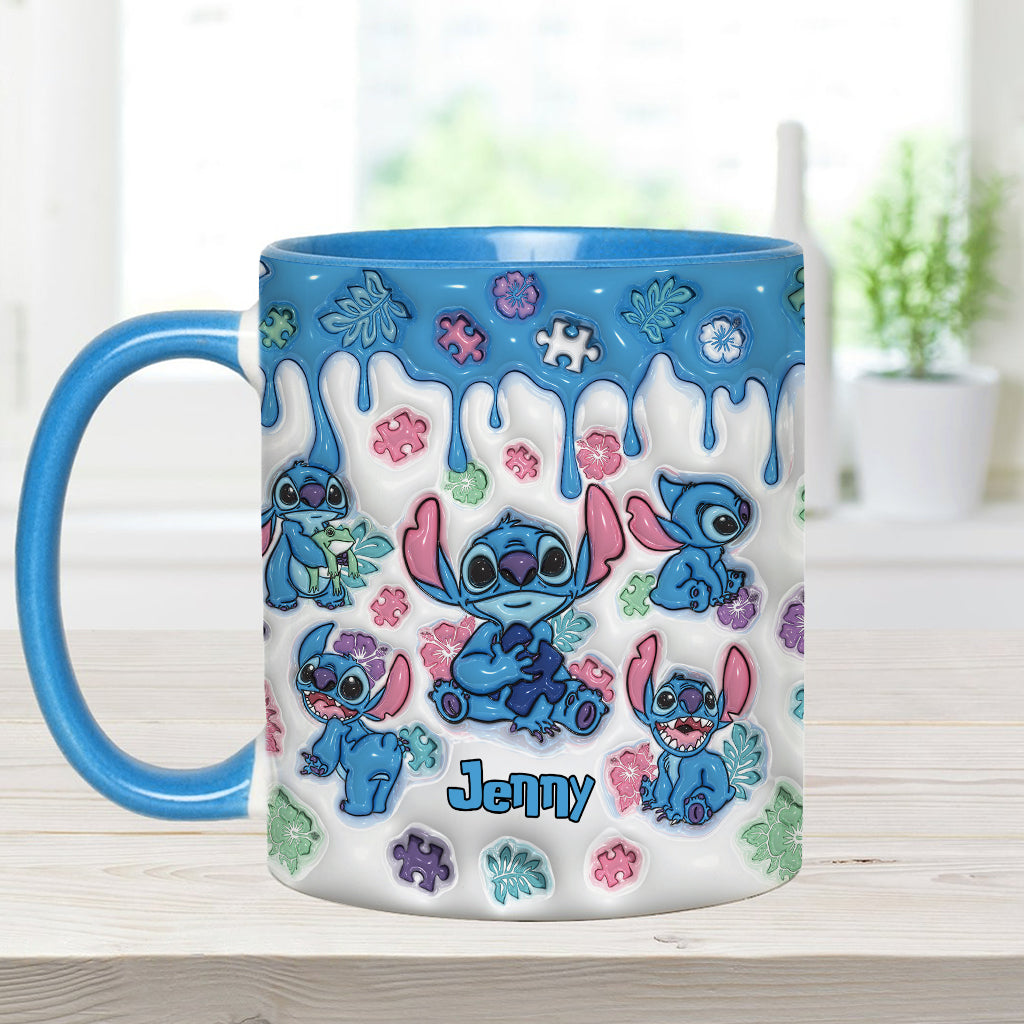 It's Ok To Be Different - Personalized Autism Awareness Accent Mug