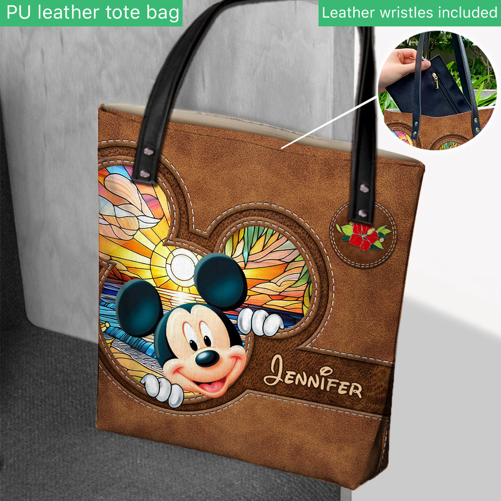 Beautiful Beach Landscape - Personalized Mouse Tote Bag