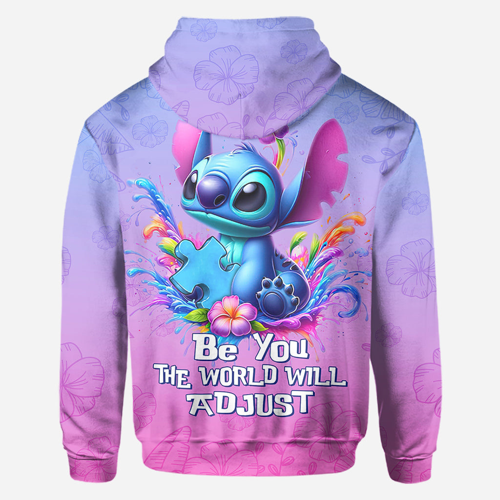 Be You The World Will Adjust - Personalized Autism Awareness All Over Shirt