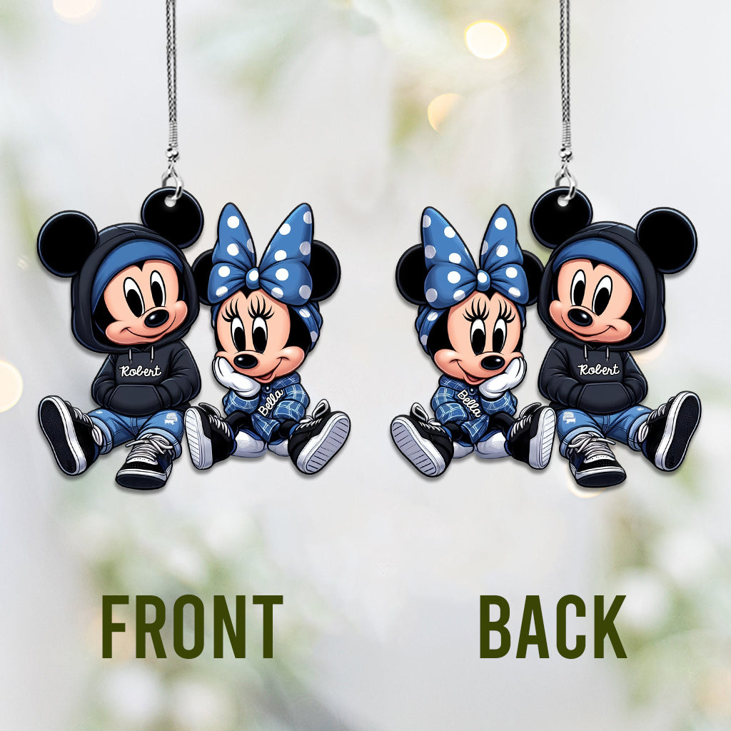Chicano & Chicana Mouse - Personalized Mouse Car Ornament